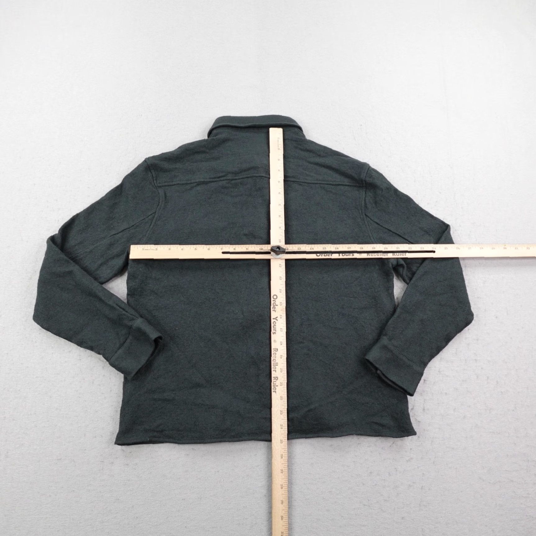 Cos COS Button-Up Shirt Mens Medium Green Flannel Relaxed Fit Wool Cotton Blend Long Sleeve Size US M / EU 48-50 / 2 - 5 Thumbnail