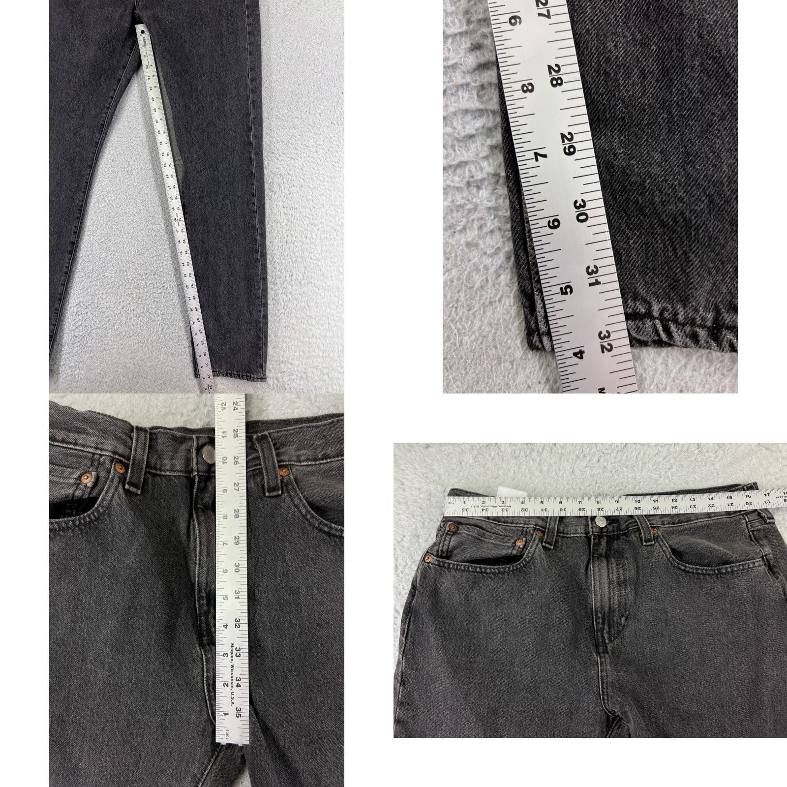 Levi's Levis Jeans Men 34 Black Denim 512 Slim Tapered 5-Pocket Pocket Cotton 34x32 Vintage No Size US 34 / EU 50 - 10 Thumbnail