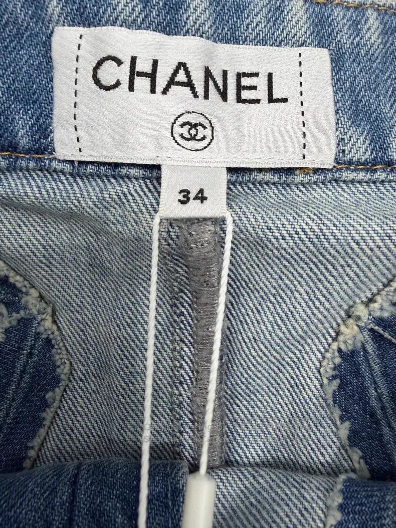 Chanel Chanel Blue bow denim skirt Size 42" / US 20 - 5 Thumbnail