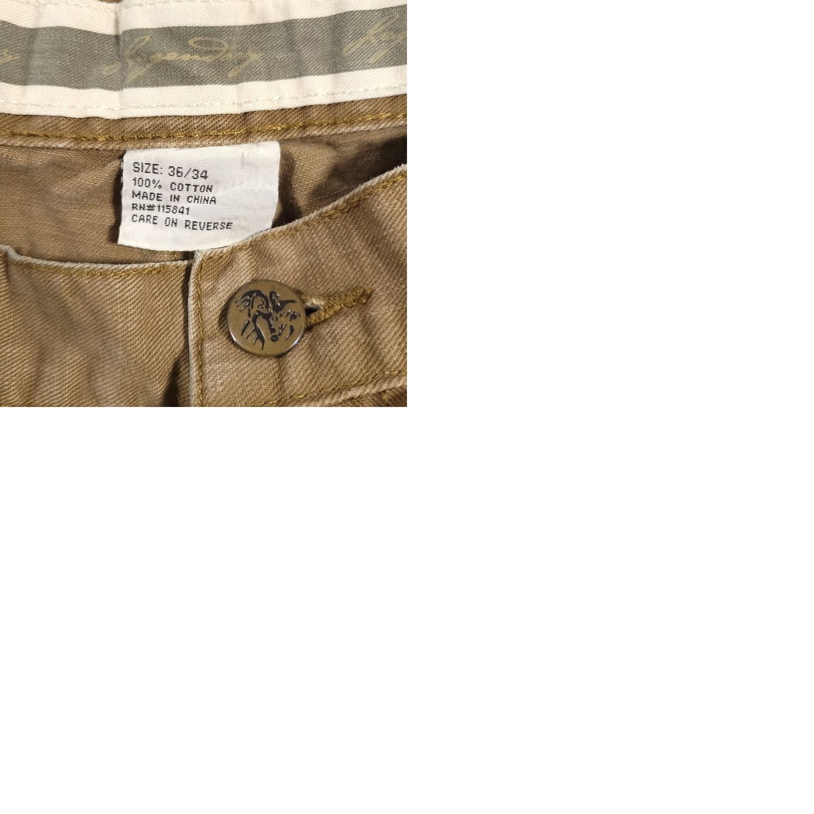 Vintage Legendary Whitetails Jeans Mens 34x30 Carpenter Denim Brown 5-Pocket Regular Straight Belt Loops Logo Embroidered Rise Mid Vintage Size US 34 / EU 50 - 9 Thumbnail