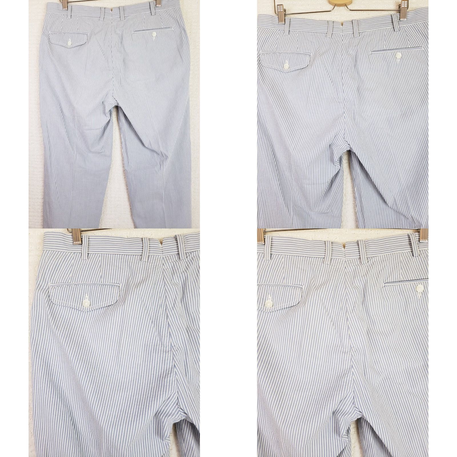 Polo Ralph Lauren Polo Ralph Lauren Seersucker Pants Blue & White Stretch Classoc Fit 36 Regular Men’s Chino 32 Inseam Flat Front Pockets Machine Washable Size US M / EU 48-50 / 2 - 8 Thumbnail