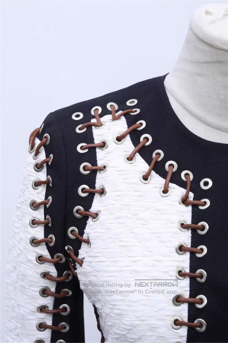 Givenchy Givenchy Black and White Patchwork Sheepskin Coat Size XS / US 0-2 / IT 36-38 - 4 Thumbnail