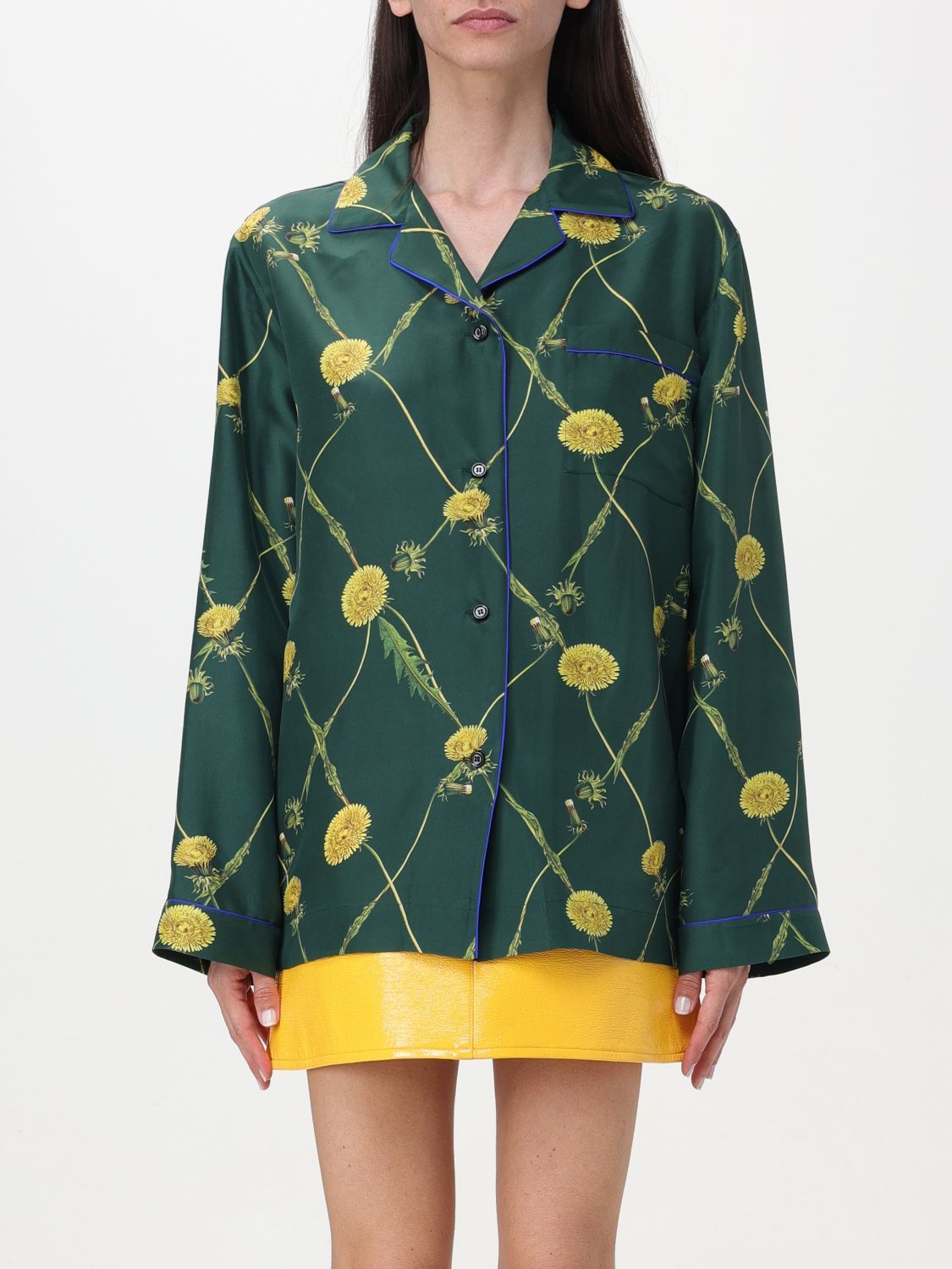 image of Burberry Shirt Woman Green, Women's (Size XL)