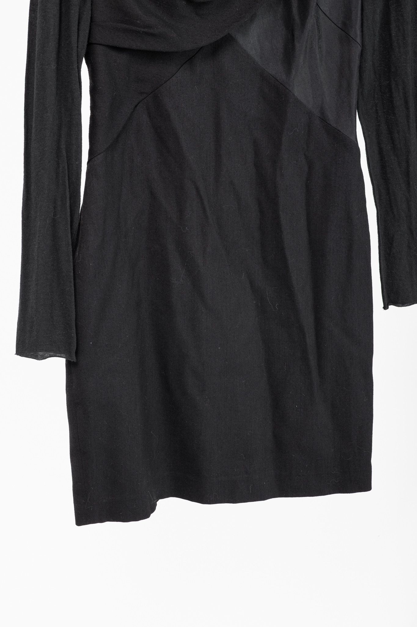 Helmut Lang Helmut Lang Black Nexus Wool Knee-Length Dress Size L / US 10 / IT 46 - 7 Thumbnail