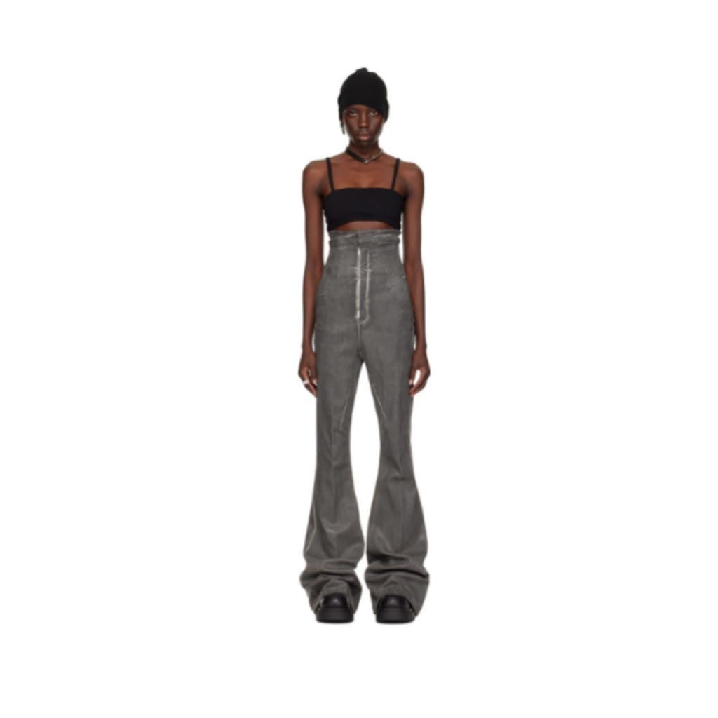 Rick Owens o1y0126 Denim Pant in Gray Size 26" / US 2 / IT 38 - 1 Thumbnail