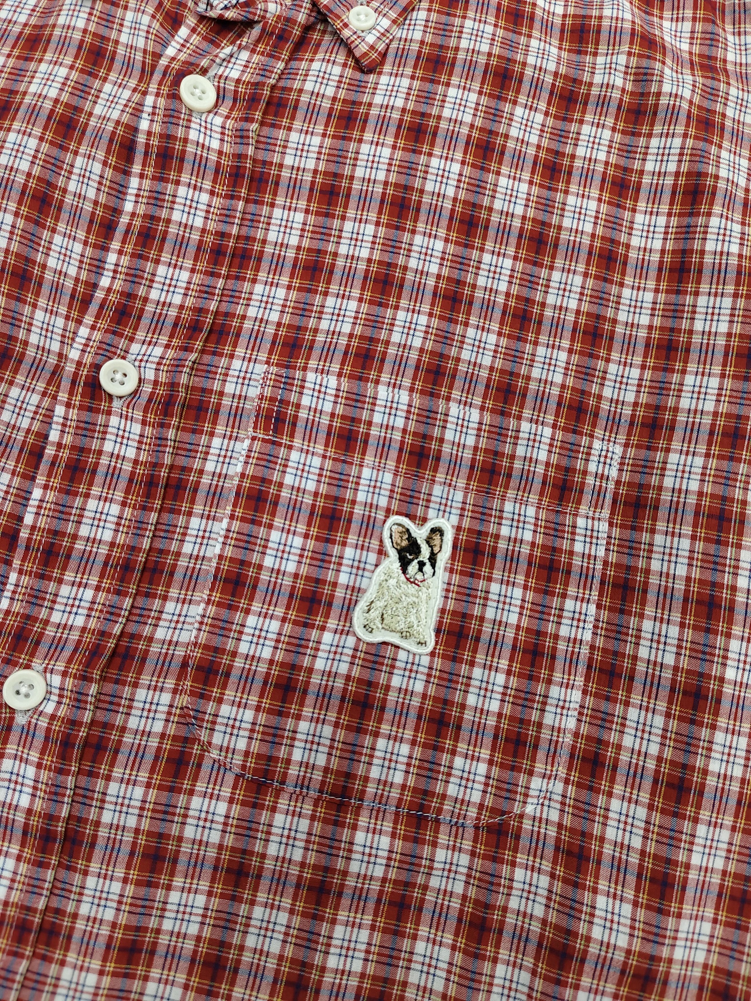 Karl Helmut 🇯🇵Karl Helmut🇯🇵 Dogs Embroidered Tartan Shirt Size US L / EU 52-54 / 3 - 3 Thumbnail
