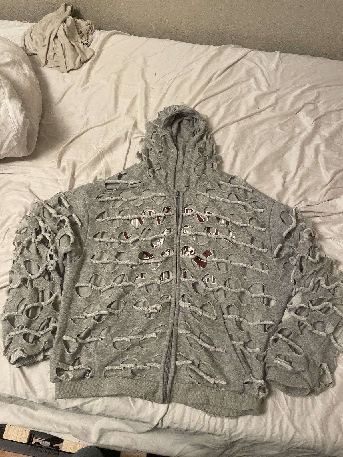 PROJECT G/R REVERSIBLE LASER CUT ZIP HOODIE | Grailed