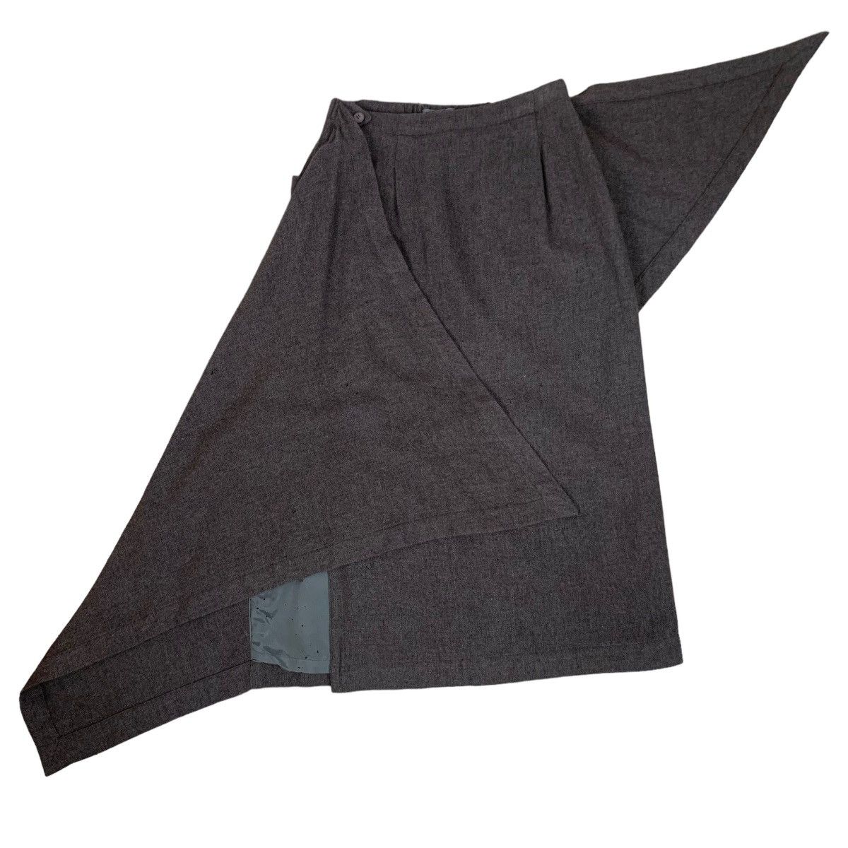 image of Designer Vintage Issey Miyake Midi Skirt in No Colour, Women's (Size 24)