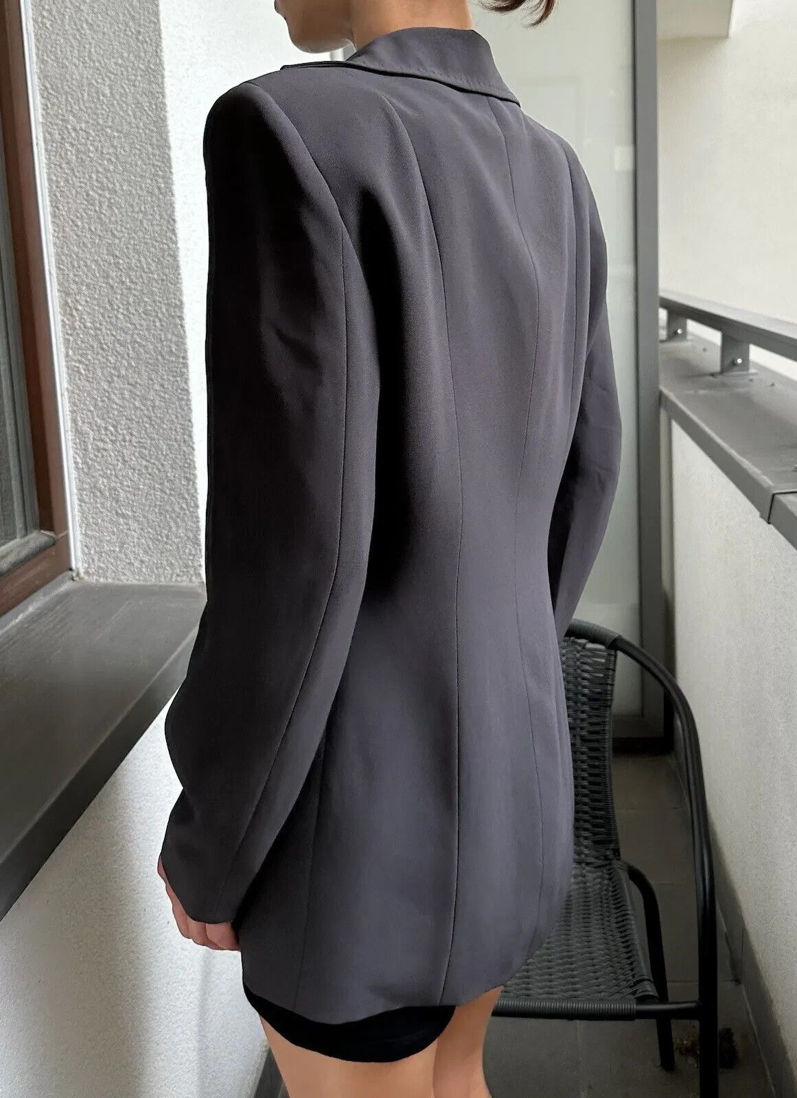 Moschino Moschino Cheap and Chick Blazer Jacket Gray Womens Coat Size M / US 6-8 / IT 42-44 - 6 Thumbnail