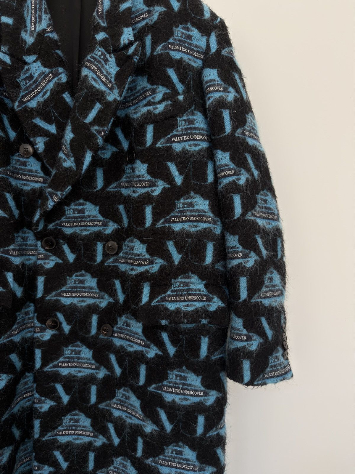 Undercover × Valentino Mohair Double-Breasted UFO Long Coat Size US M / EU 48-50 / 2 - 6 Thumbnail