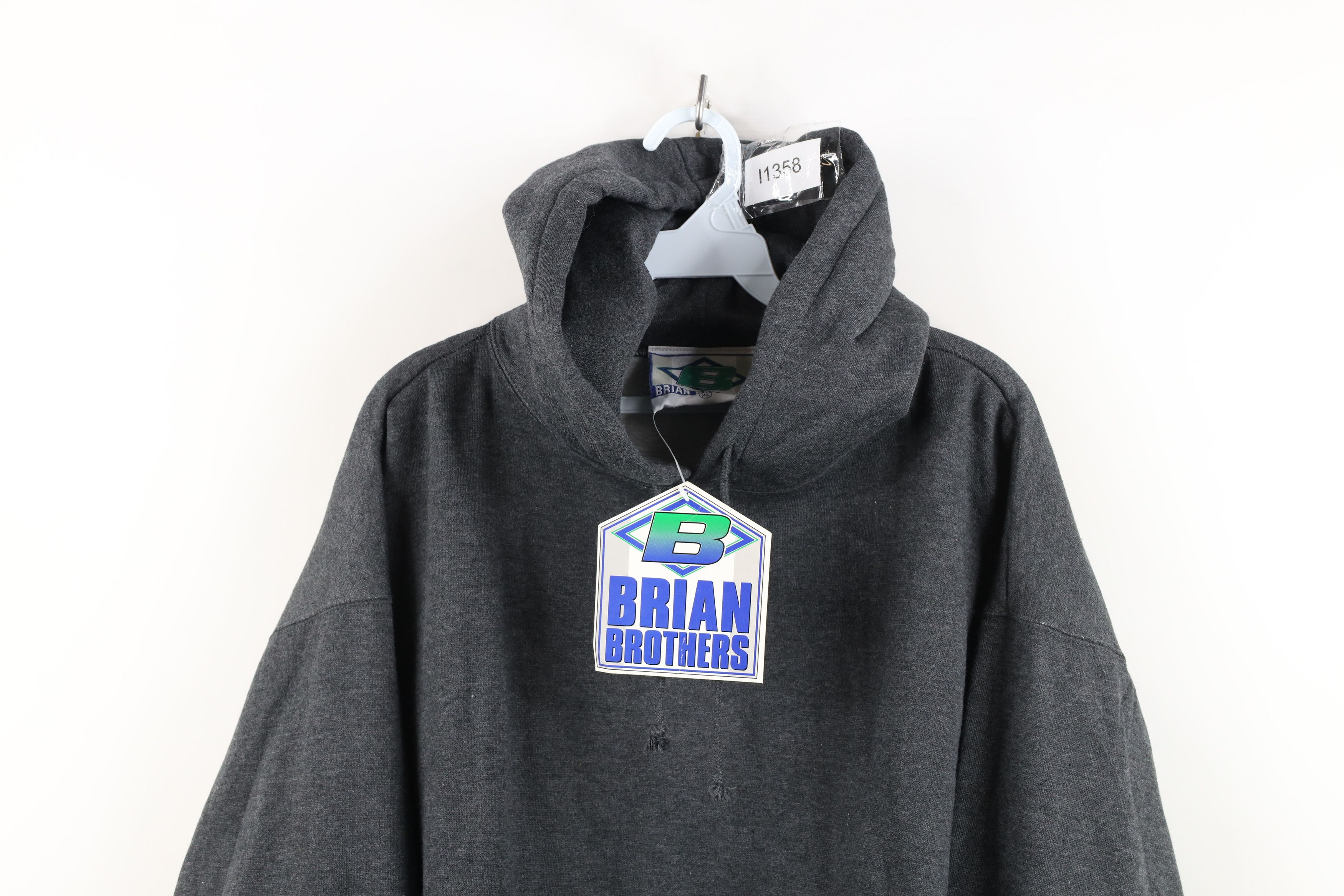 Vintage Deadstock Vintage 90s Streetwear Baggy Fit Hoodie Sweatshirt Size US XL / EU 56 / 4 - 2 Thumbnail