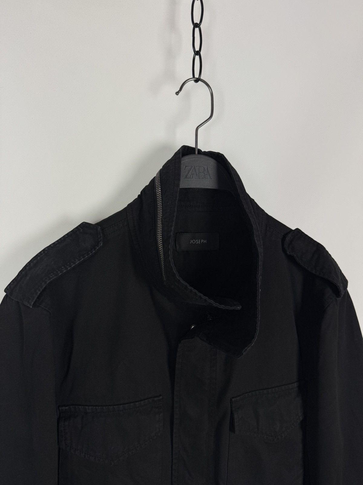 Joseph Joseph Washed Cotton Military Style Black Jacket Size US M / EU 48-50 / 2 - 6 Thumbnail