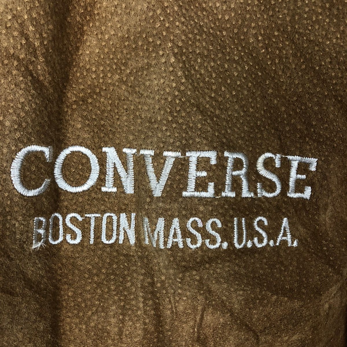 Converse 🔥VINTAGE BOMBER LEATHER JACKET CONVERSE ALL STAR BIG LOGO Size US M / EU 48-50 / 2 - 19 Thumbnail
