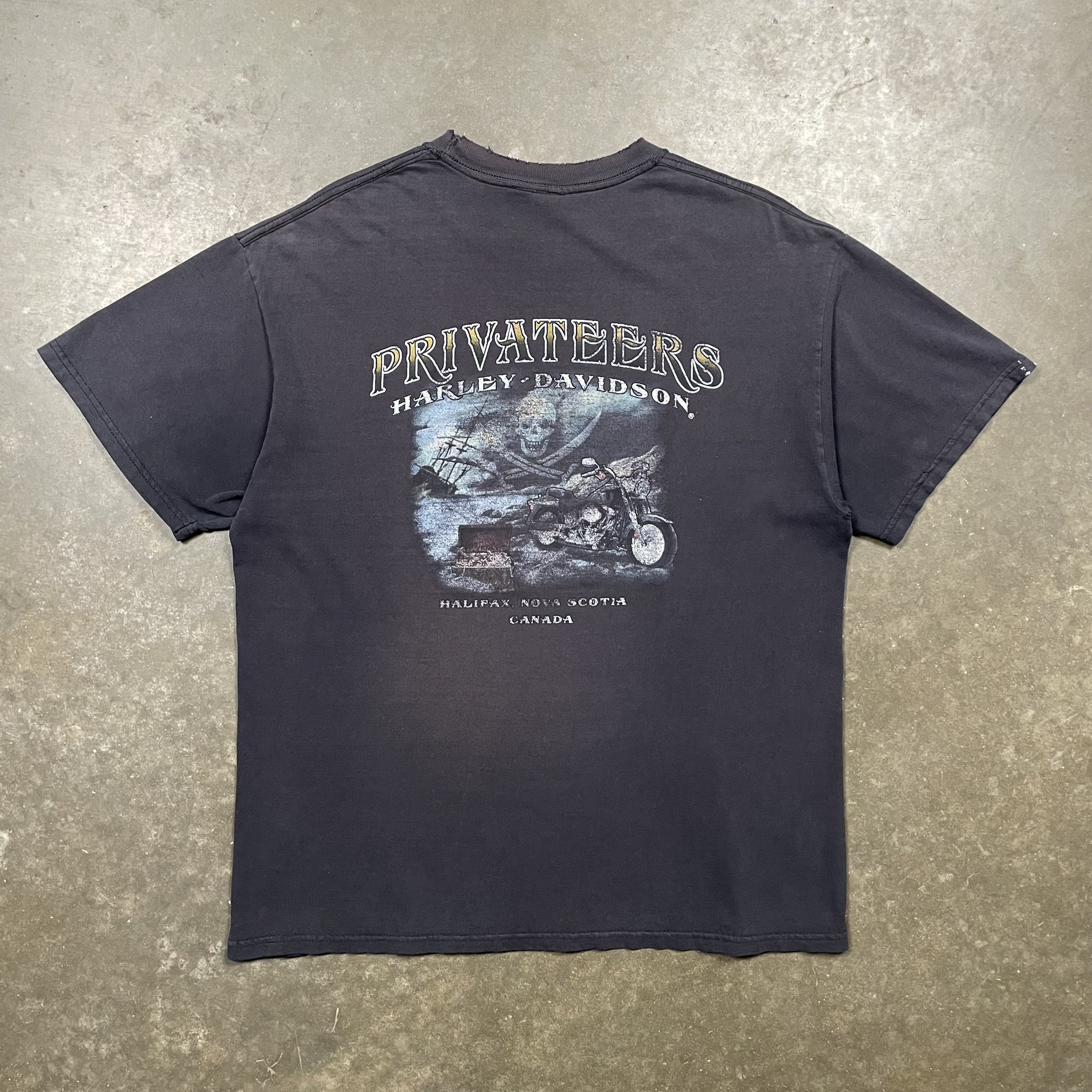 Harley Davidson × Vintage Vintage Faded Harley Davidson Canada Tshirt Biker Grunge Y2K Size US L / EU 52-54 / 3 - 4 Thumbnail
