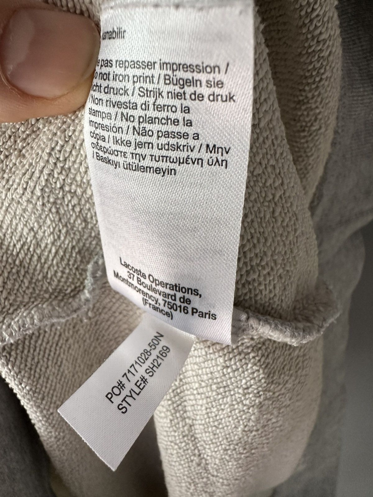 Lacoste LACOSTE - HOODED FLEECE SWEATSHIRT WITH PRINTED LOGO Size US XL / EU 56 / 4 - 6 Thumbnail