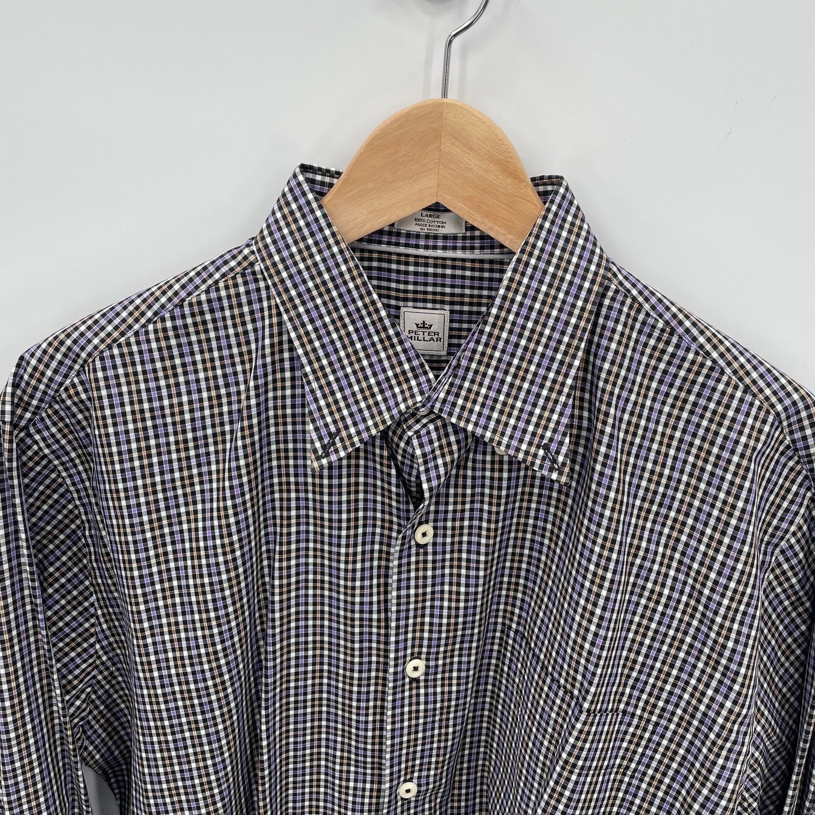 Peter Millar PETER MILLAR Cotton Button Down Plaid Shirt // L Size US L / EU 52-54 / 3 - 2 Thumbnail