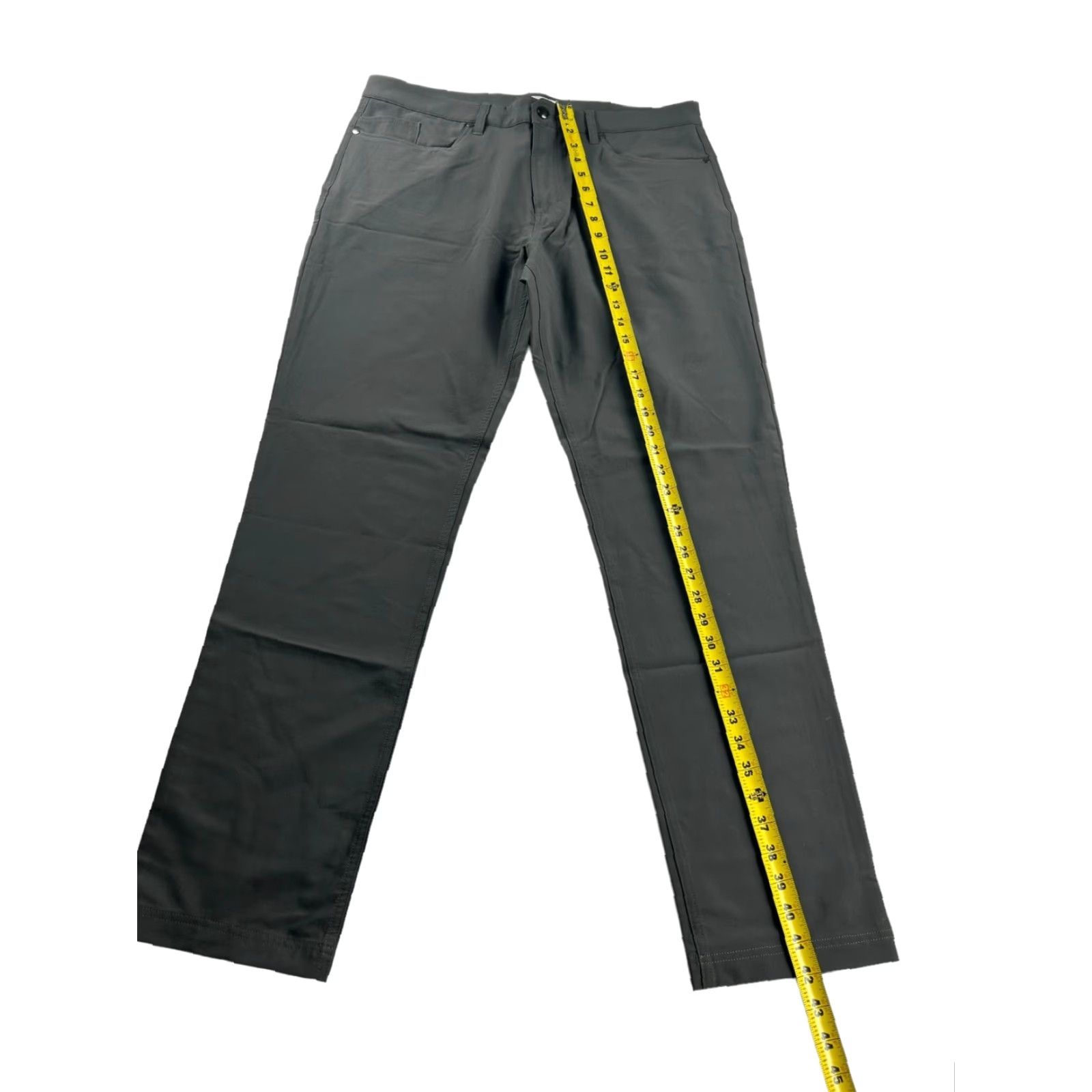 Vintage Olivers Apparel Men's Performance Nylon 5-Pocket Pants Charcoal Gray 34x32 | Flat Front | Nylon/Spandex | Casual Chino Pants Mens Size US 34 / EU 50 - 6 Thumbnail