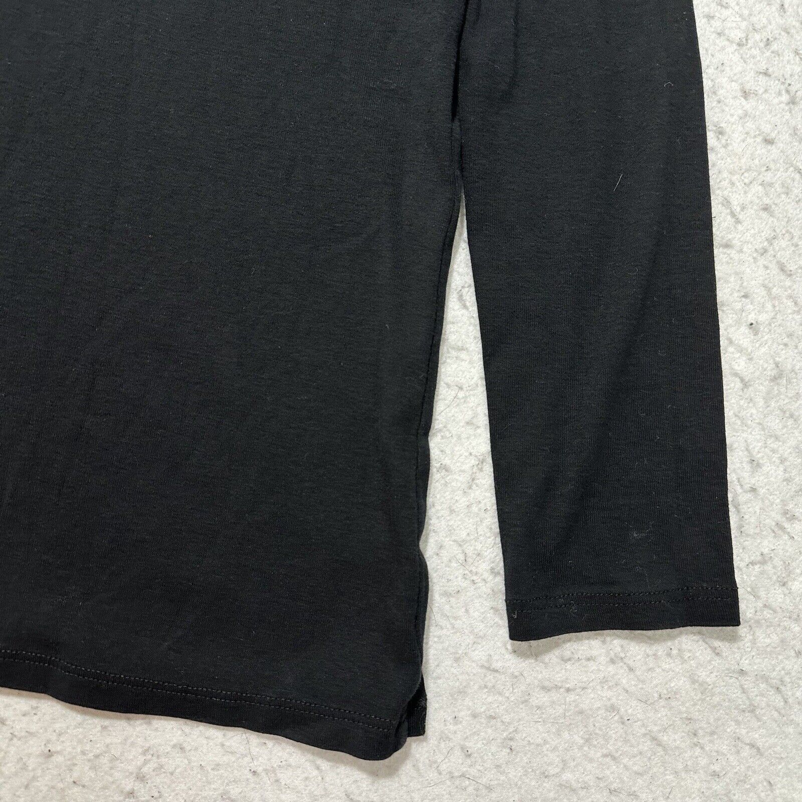 Zara Zara Medium Long Sleeve T Shirt Solid Black Pullover Tee Size M / US 6-8 / IT 42-44 - 6 Thumbnail