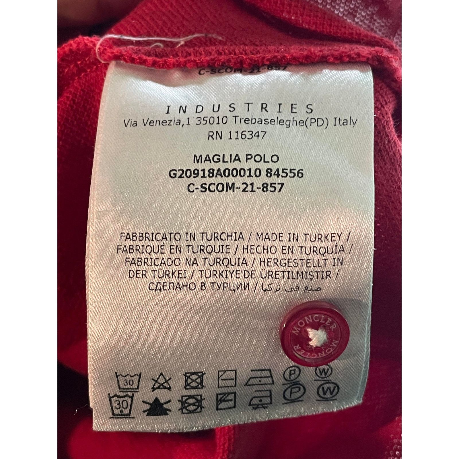 Moncler Moncler Red Polo Size US S / EU 44-46 / 1 - 3 Thumbnail
