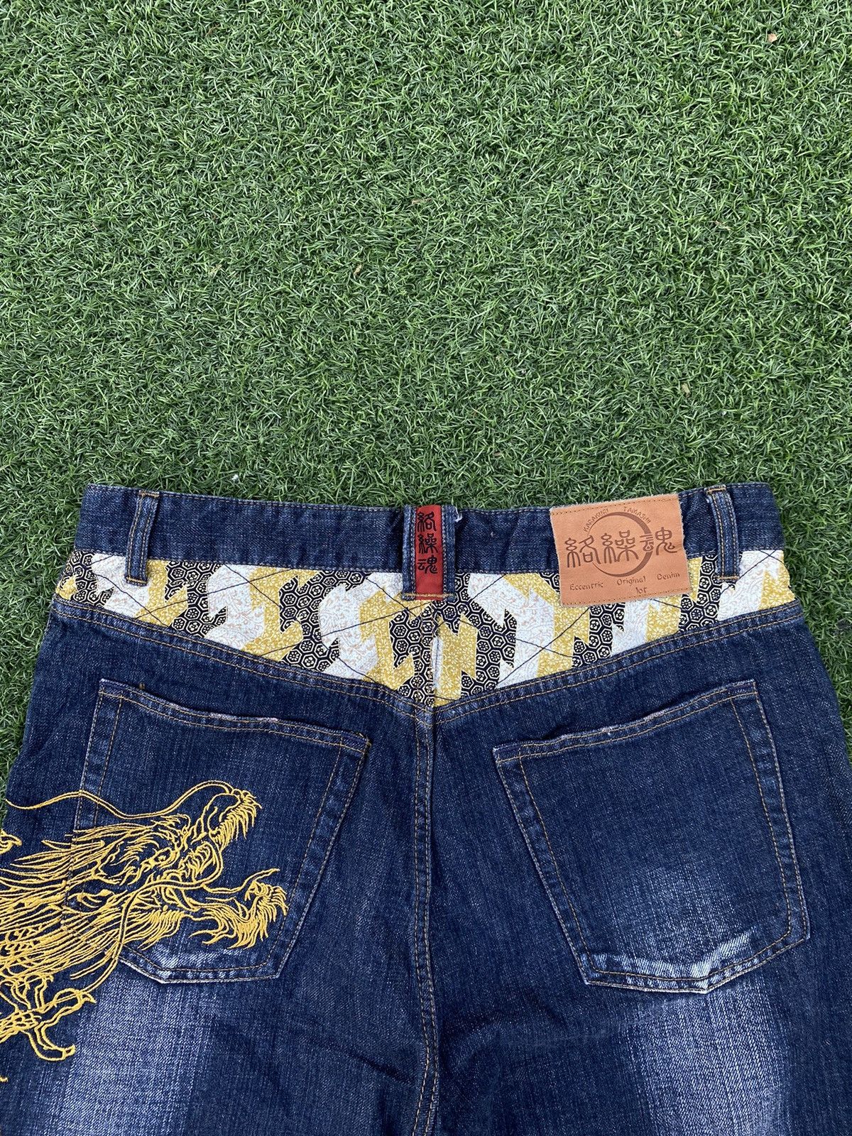 Japanese Brand VINTAGE KARAKURI TAMASHI EMBROIDERY DRAGON 🐉 Size US 36 / EU 52 - 3 Thumbnail