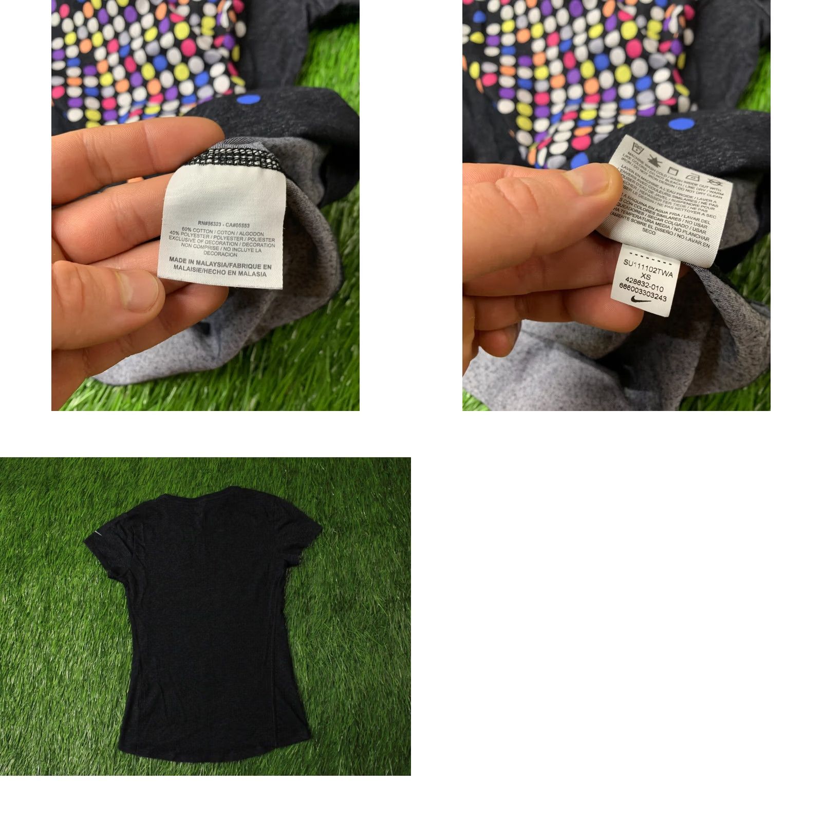 Nike Nike Dri-FIT Running Shirt Womens XS Black and Gray Jersey 2011 Nike Run Training Shirt Jersey Short Sleeve Size XS / US 0-2 / IT 36-38 - 8 Thumbnail