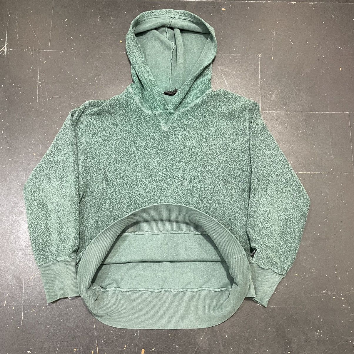 image of Made In Canada x Vintage Sage Green Hoodie Vintage Fleece Reverse Face Boca Authentic (Size XL)