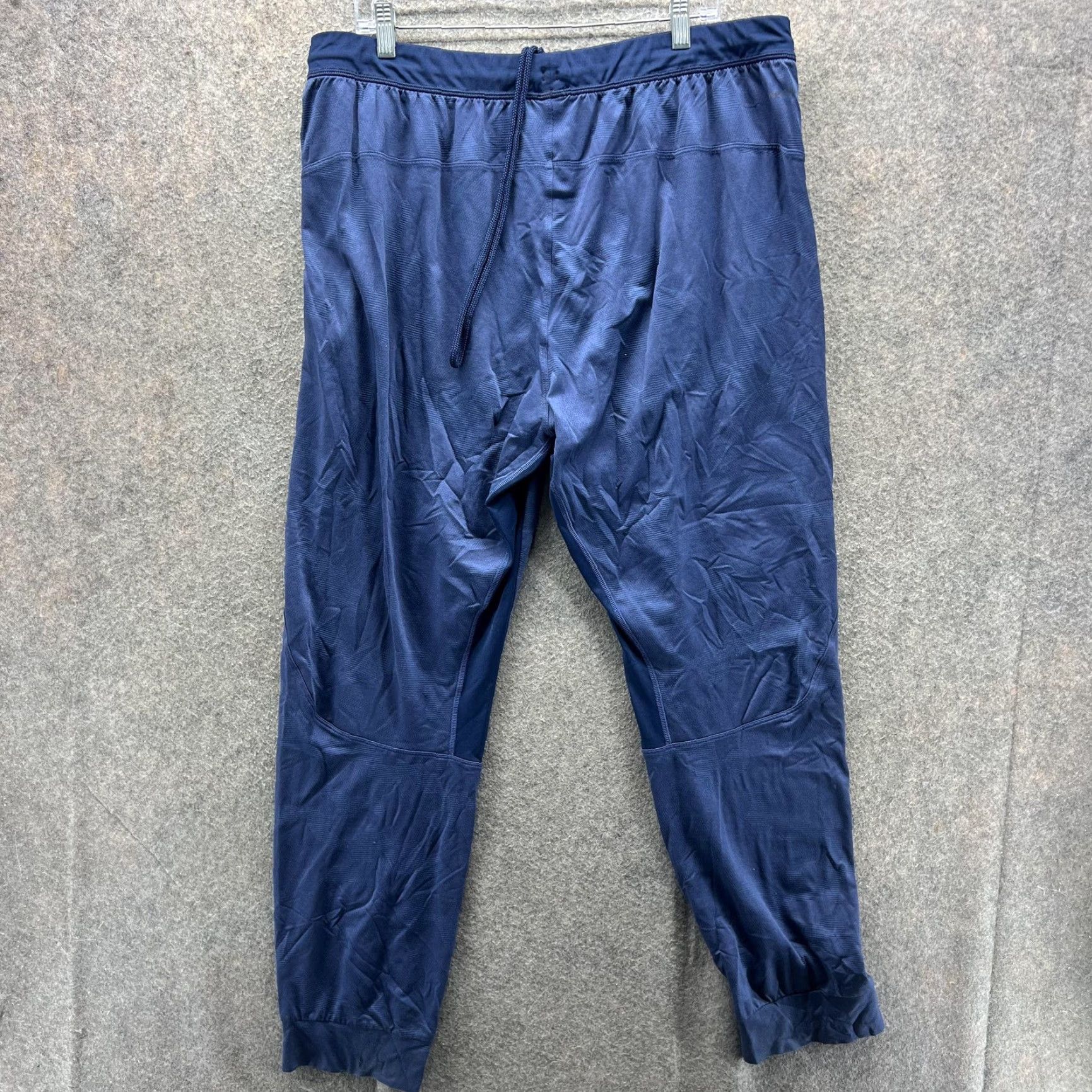 Adidas Adidas Jogger Pants Mens Large Blue Knit Elastic Waist Pockets Training Size US 33 - 5 Thumbnail