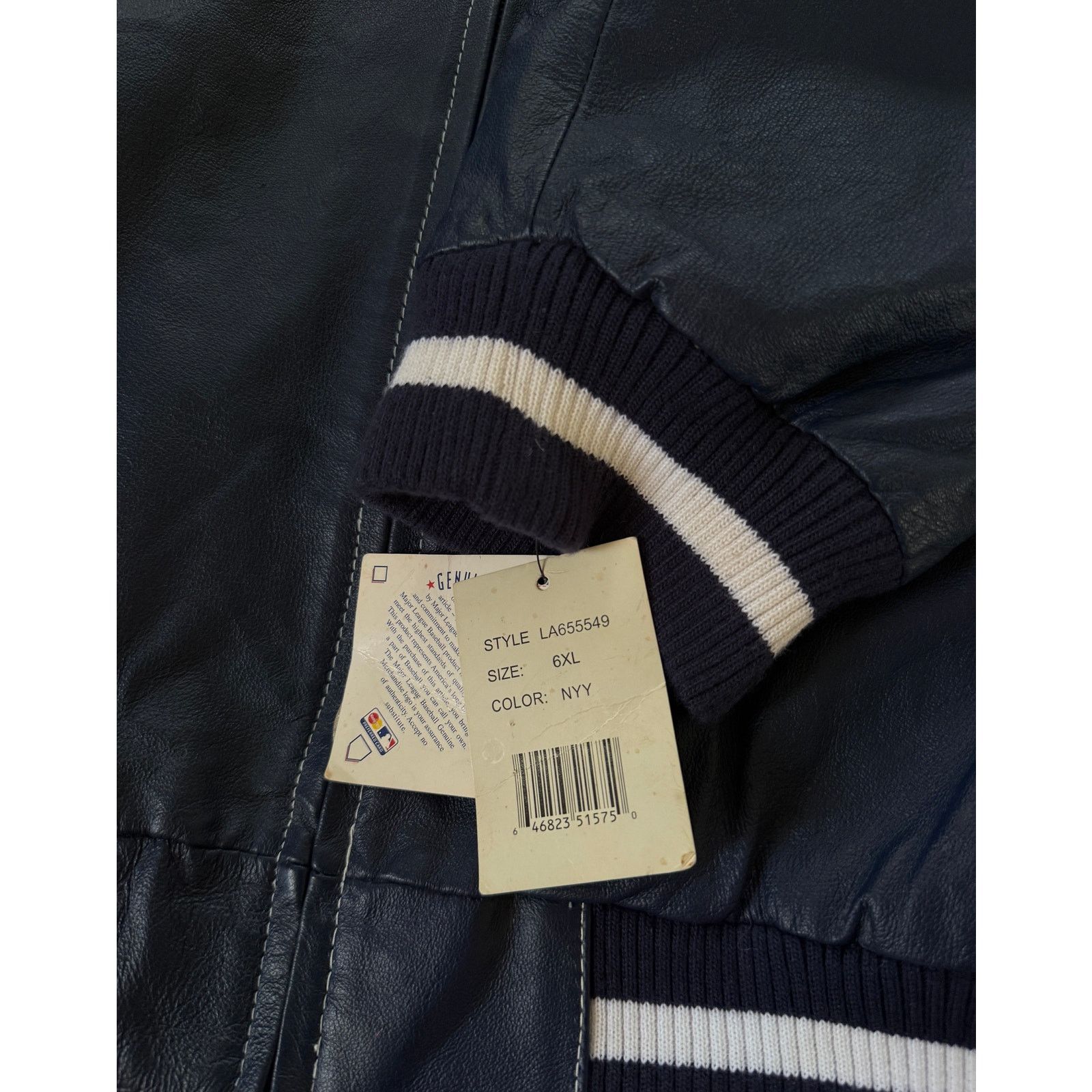 Other 6xl vintage genuine leather New York Yankees leather jacket Size US XXL / EU 58 / 5 - 6 Thumbnail