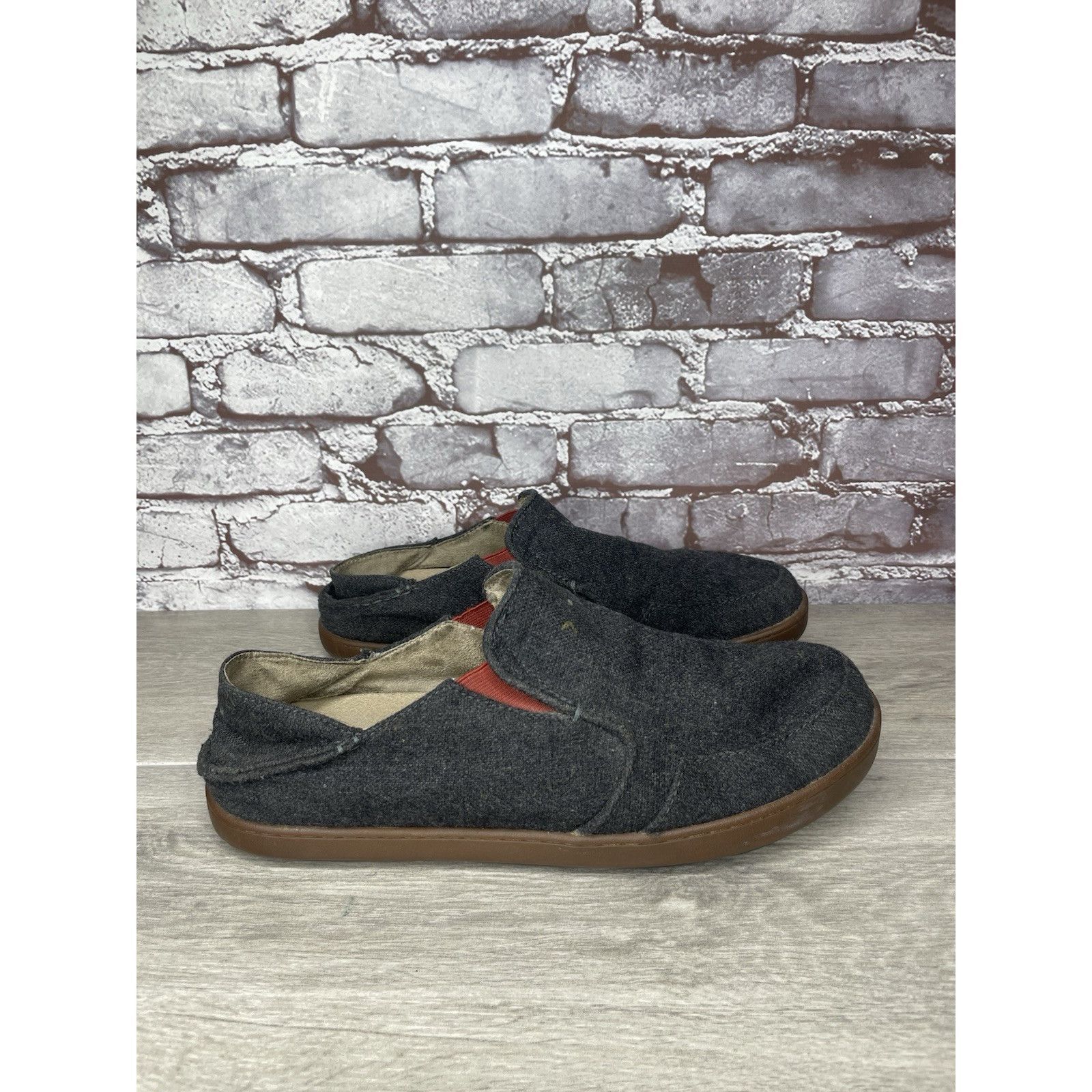 Olukai Olukai Wool Gray Wool Fabric Casual Slip On Casual Sneakers Size US 11 / EU 44 - 8 Thumbnail