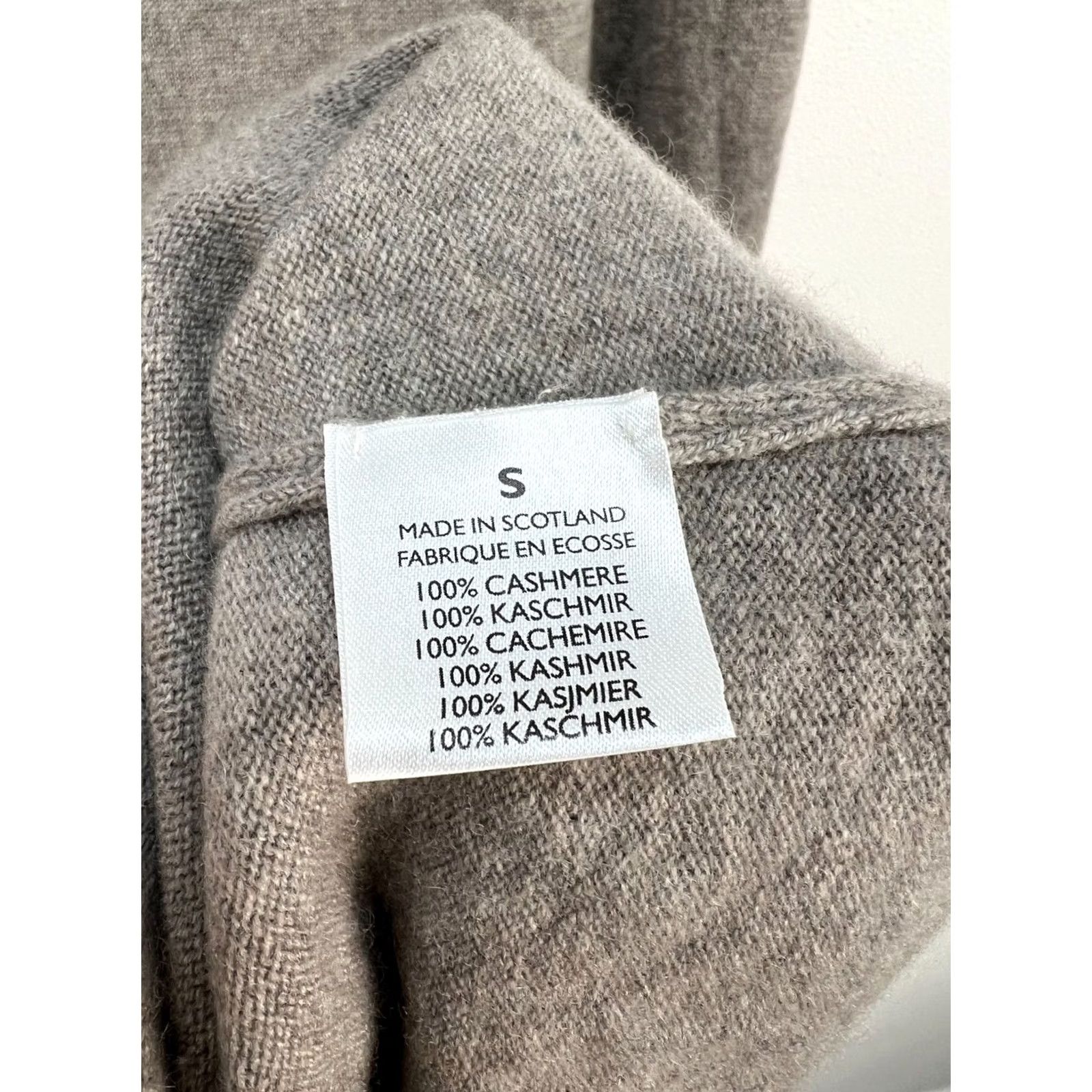 Johnstons Of Elgin Johnstons of Elgin 100% Cashmere Sweater Dress Womens Size S Greige Knit Long Sleeve Size S / US 4 / IT 40 - 5 Thumbnail