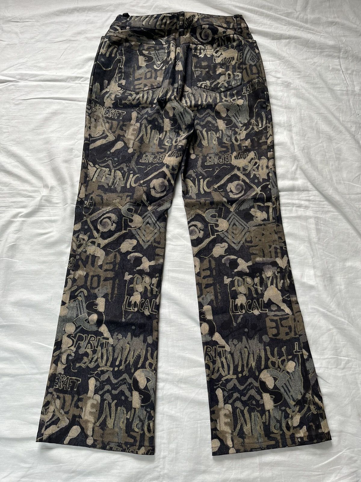 If Six Was Nine Maison Tricolore Camo Gravity Wording Pants Size US 28 / EU 44 - 3 Thumbnail