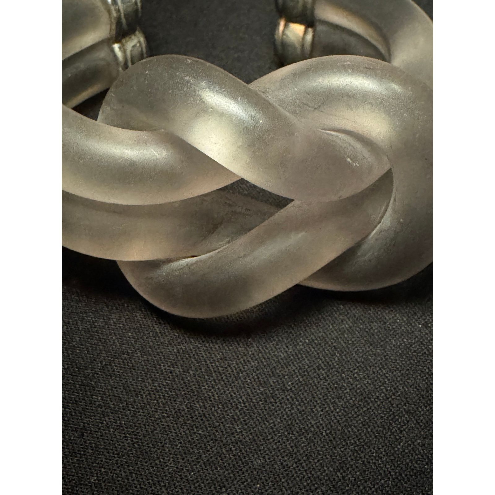 Other Frosted Lucite Pretzel Knot Cuff Bracelet Dorothy Thorpe? Size ONE SIZE - 3 Thumbnail