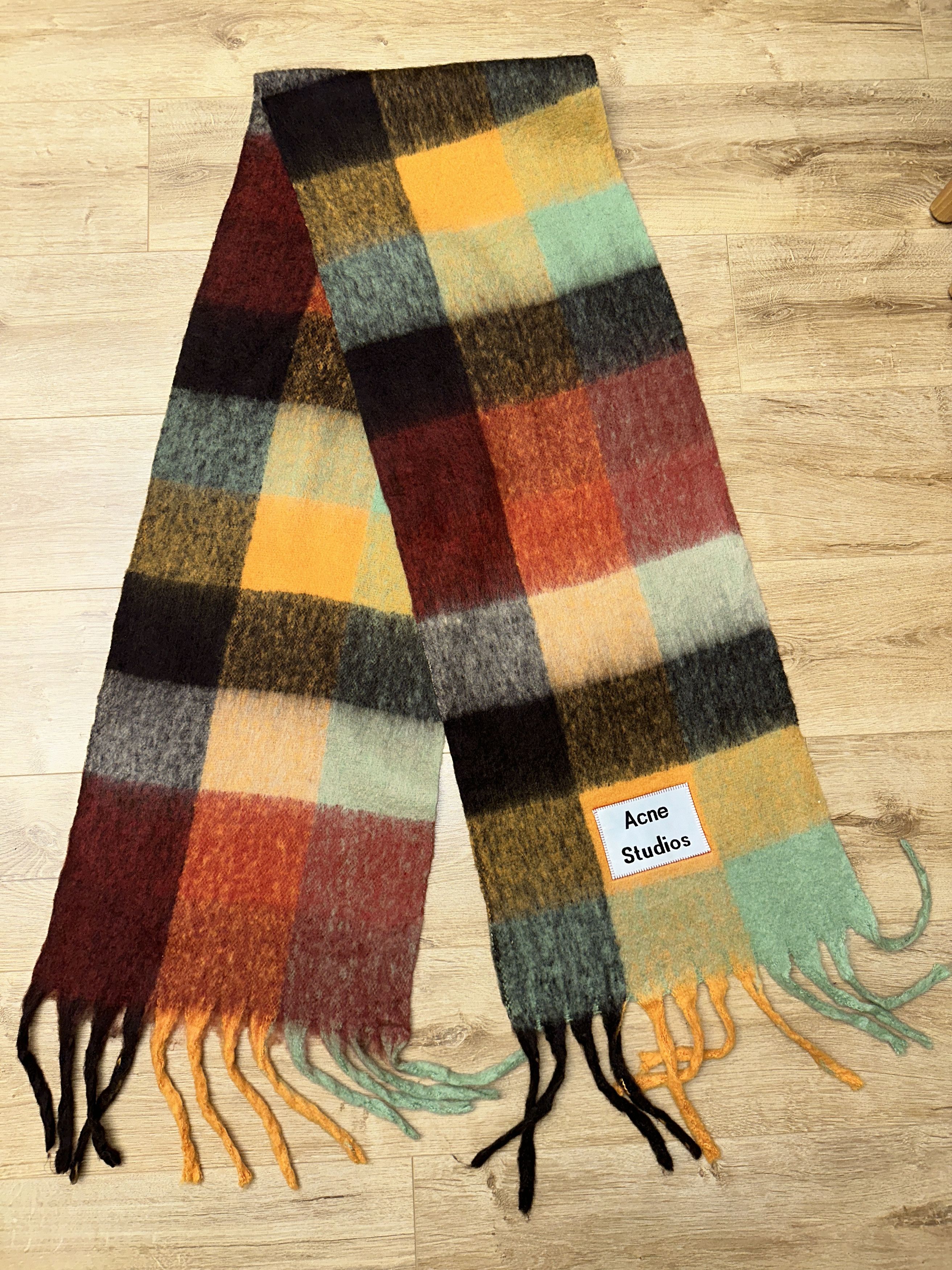 Acne Studios Acne Studios Check Wool Mohair Scarf Unisex 250cm Size ONE SIZE - 1 Thumbnail