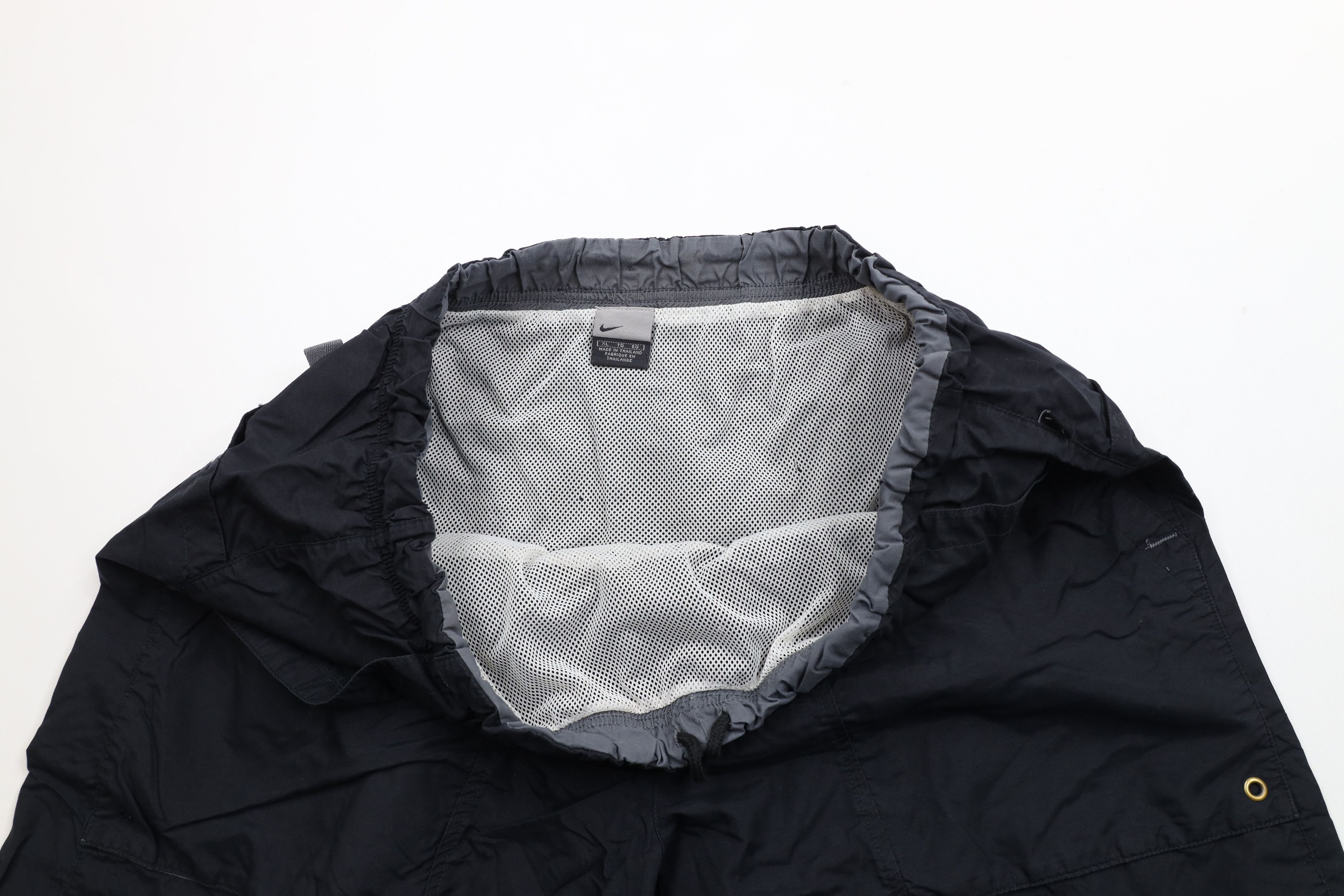 Nike × Vintage Vintage 90s Nike Travis Scott Mini Swoosh Lined Shorts Black Size US 36 / EU 52 - 6 Thumbnail