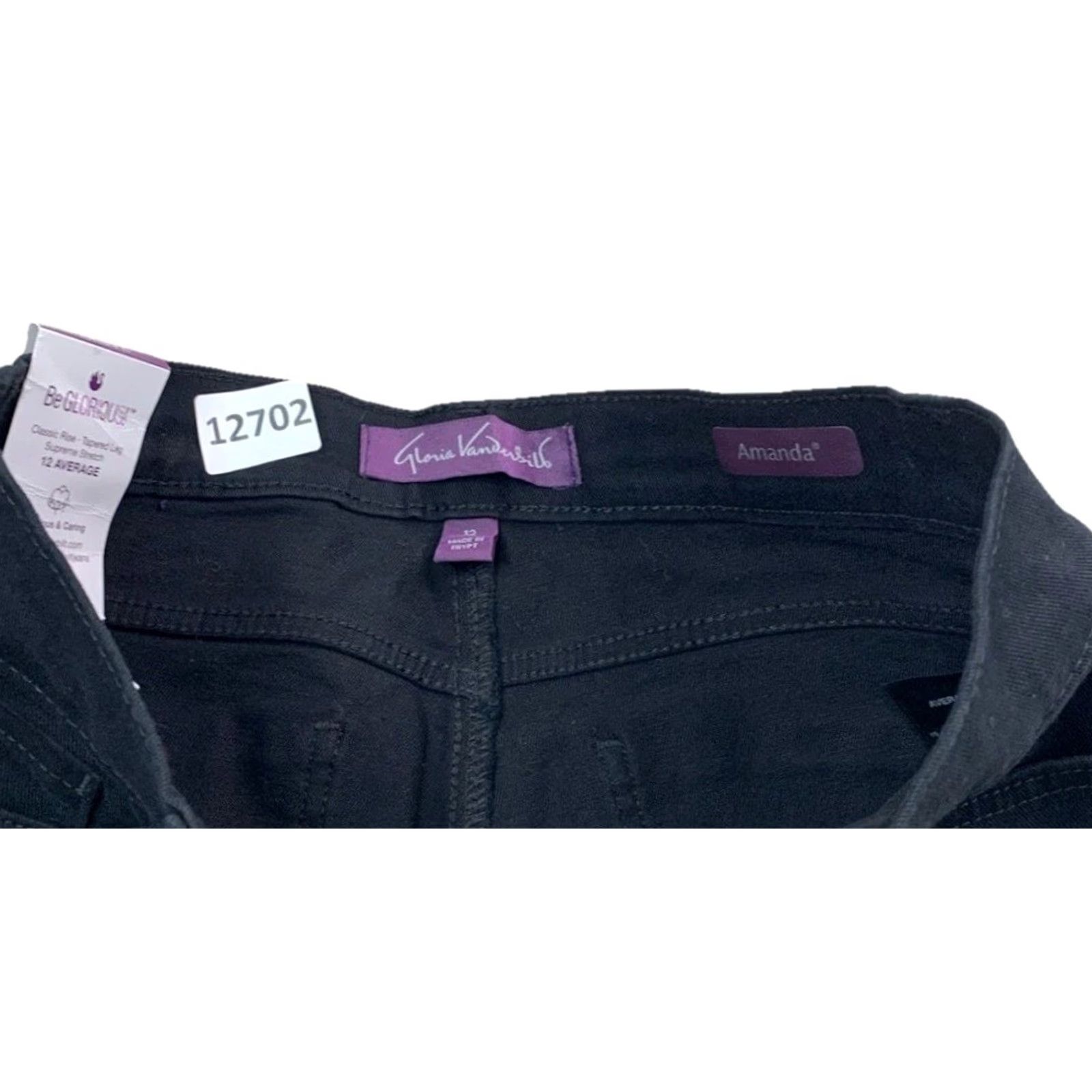 Gloria Vanderbilt VINTAGE Gloria Vanderbilt Amanda Jeans Black Slimming Womens Size 12 NWT-12702 Size 34" / US 12 / IT 48 - 6 Thumbnail