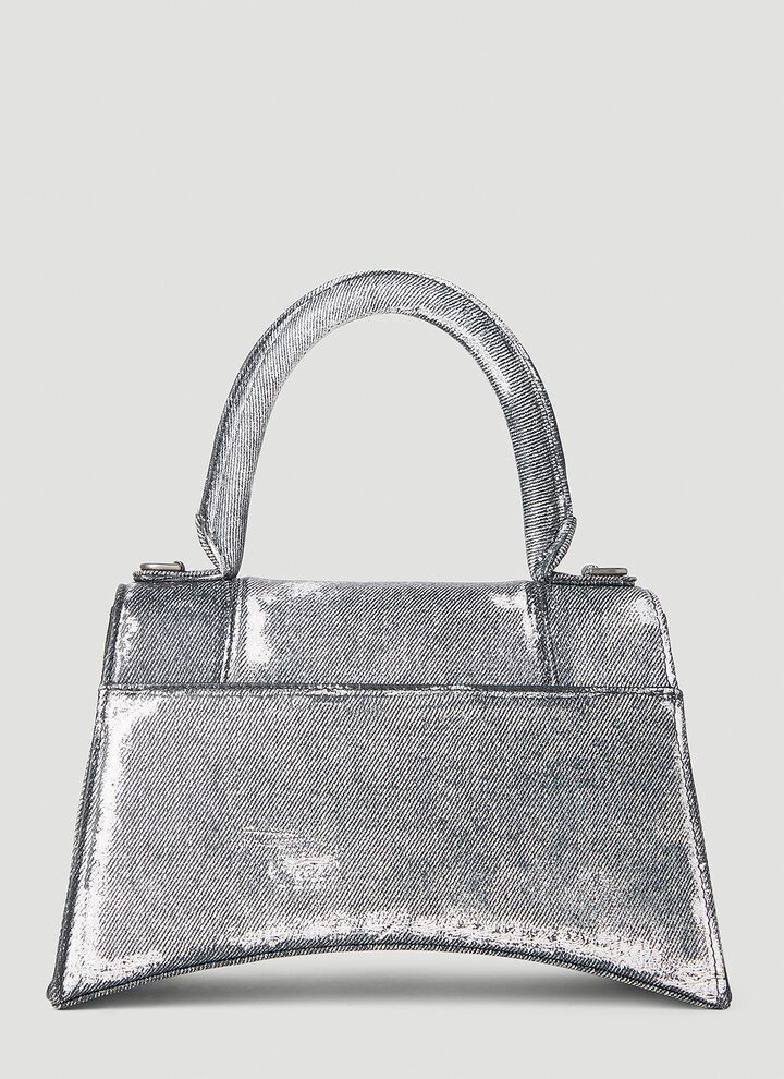 Balenciaga o1mt1gz1124 Size: OS / Hourglass Small Handbag Denim Print Size ONE SIZE - 3 Thumbnail