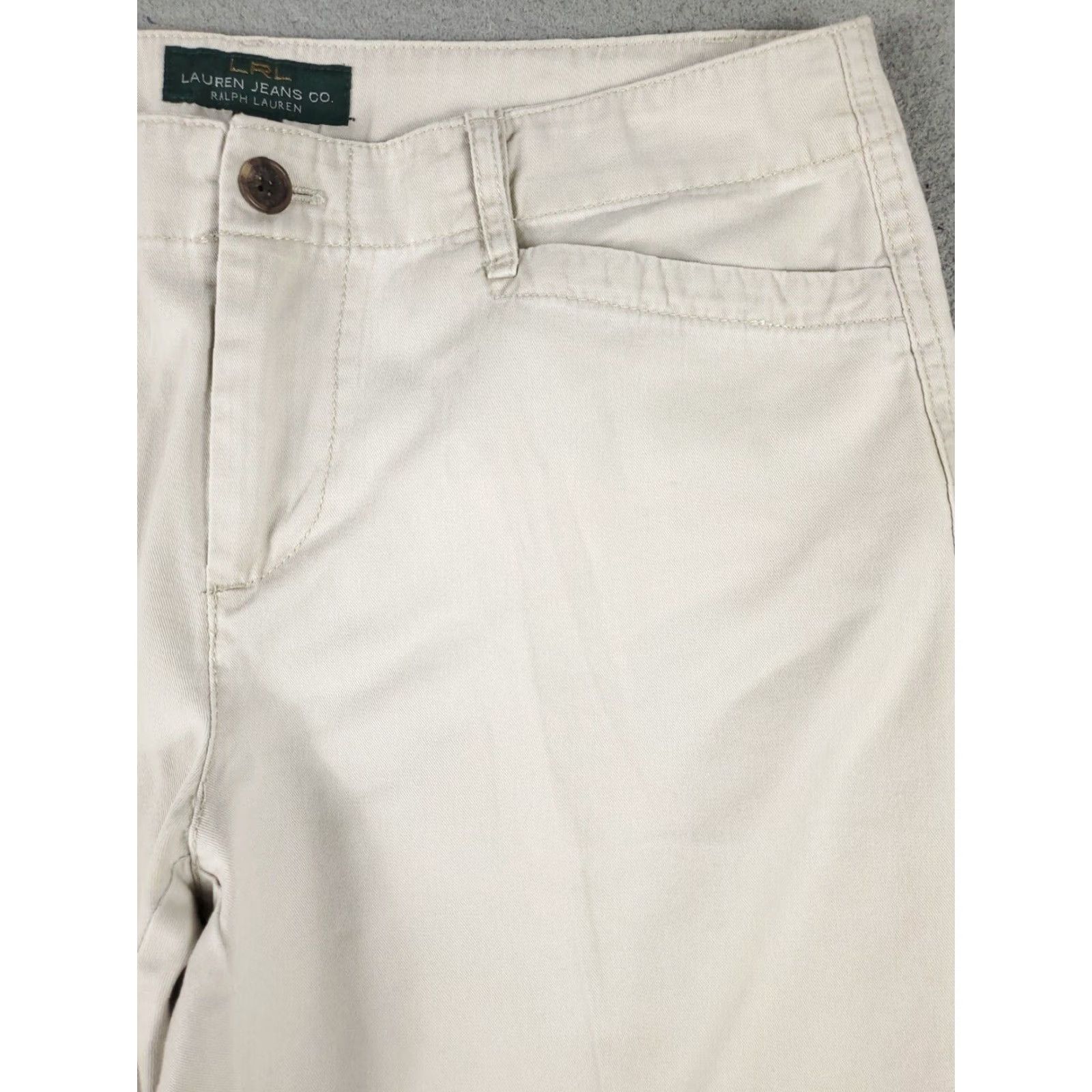 Ralph Lauren Lauren Ralph Lauren Jeans Women's Size 8 32x20 Beige Casual Denim Straight Pants Regular Fit Size 30" / US 8 / IT 44 - 3 Thumbnail