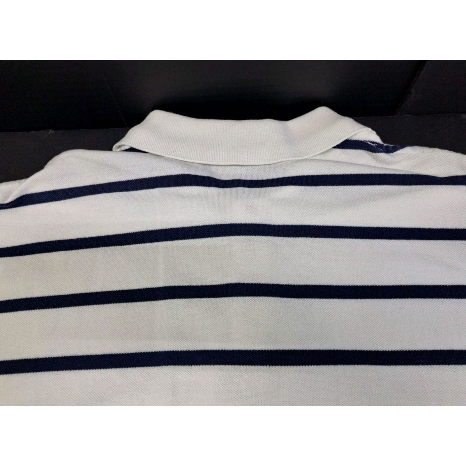 Ralph Lauren Polo Ralph Lauren Polo Shirt XL White Blue Striped Mens Short Sleeve C #7399 Size US XL / EU 56 / 4 - 7 Thumbnail