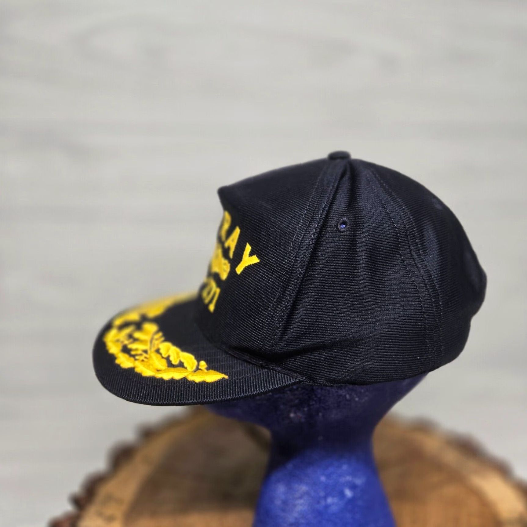 Bally Military Best USS Ray SSN-271 Embroidered Adjustable Snapback Hat, Hat, Men, One Size, Dark Blue / Gold Lettering, Baseball Cap, Embroidered, Snapback Size ONE SIZE - 5 Thumbnail