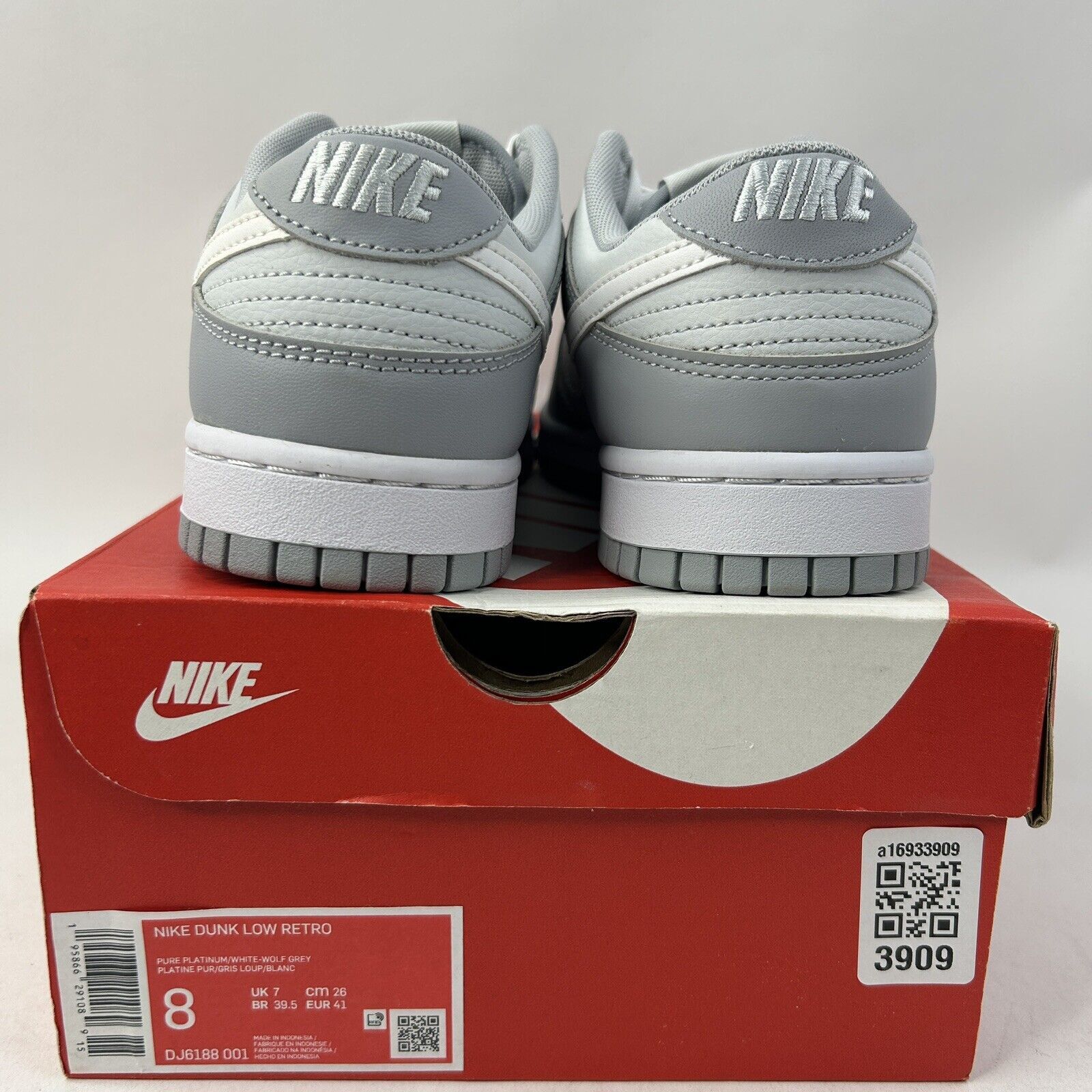 Nike Nike Dunk Low Retro “Pure Platinum Wolf Gray” 2024 Size US 8 / EU 41 - 4 Thumbnail