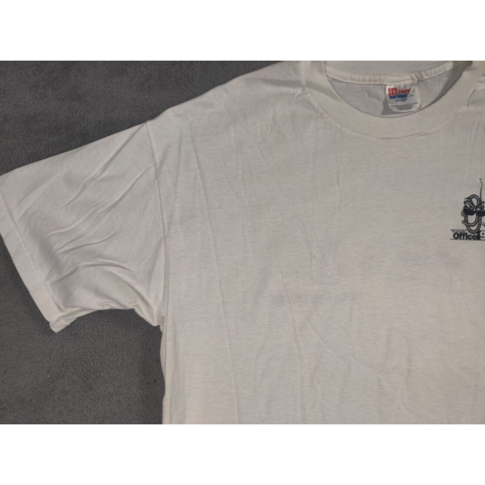 Hanes VINTAGE Microsoft Shirt Adult Mens XL White Office Size US XL / EU 56 / 4 - 3 Thumbnail