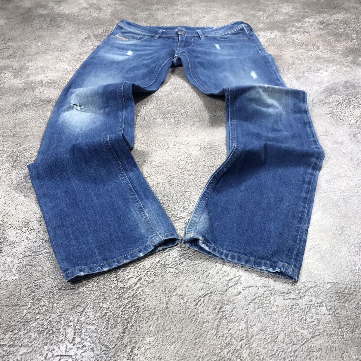 Vintage Vintage Y2K Diesel Distressed Low Rise Baggy Jeans W26 Rave Size US 26 / EU 42 - 1 Thumbnail