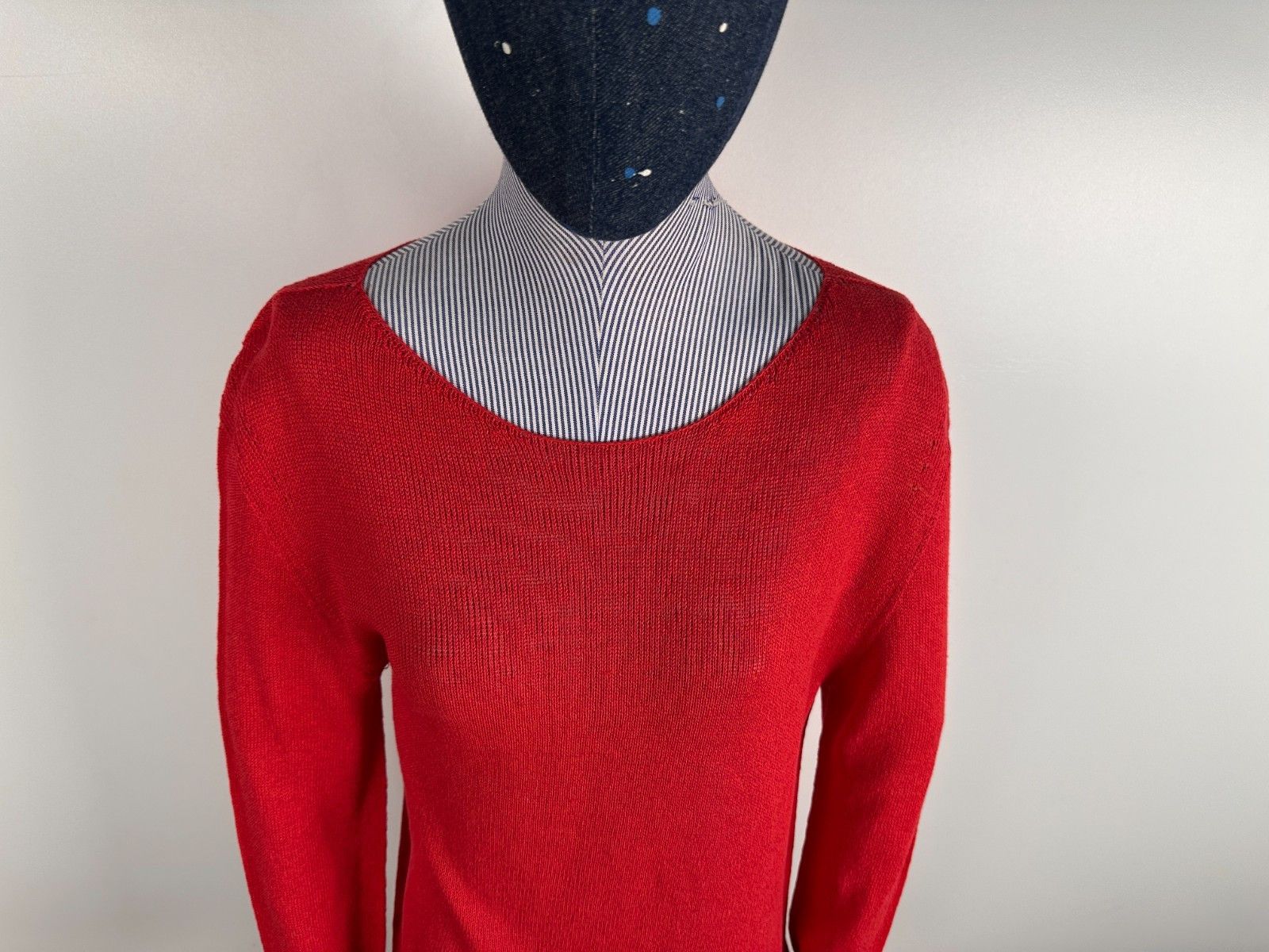 Massimo Dutti Massimo Dutti Linen Knited Long Sleeve Womens Red Size M Size M / US 6-8 / IT 42-44 - 2 Thumbnail