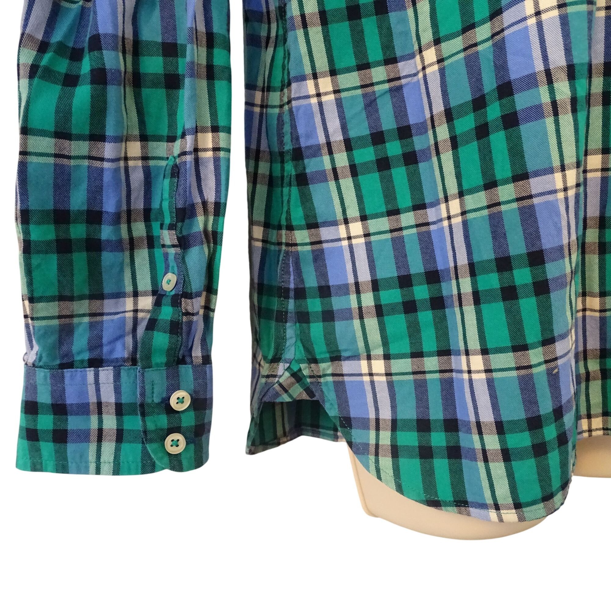 Talbots Talbots Women Green Plaid Button Up Shirt Petite Size XLP Size XL / US 12-14 / IT 48-50 - 3 Thumbnail