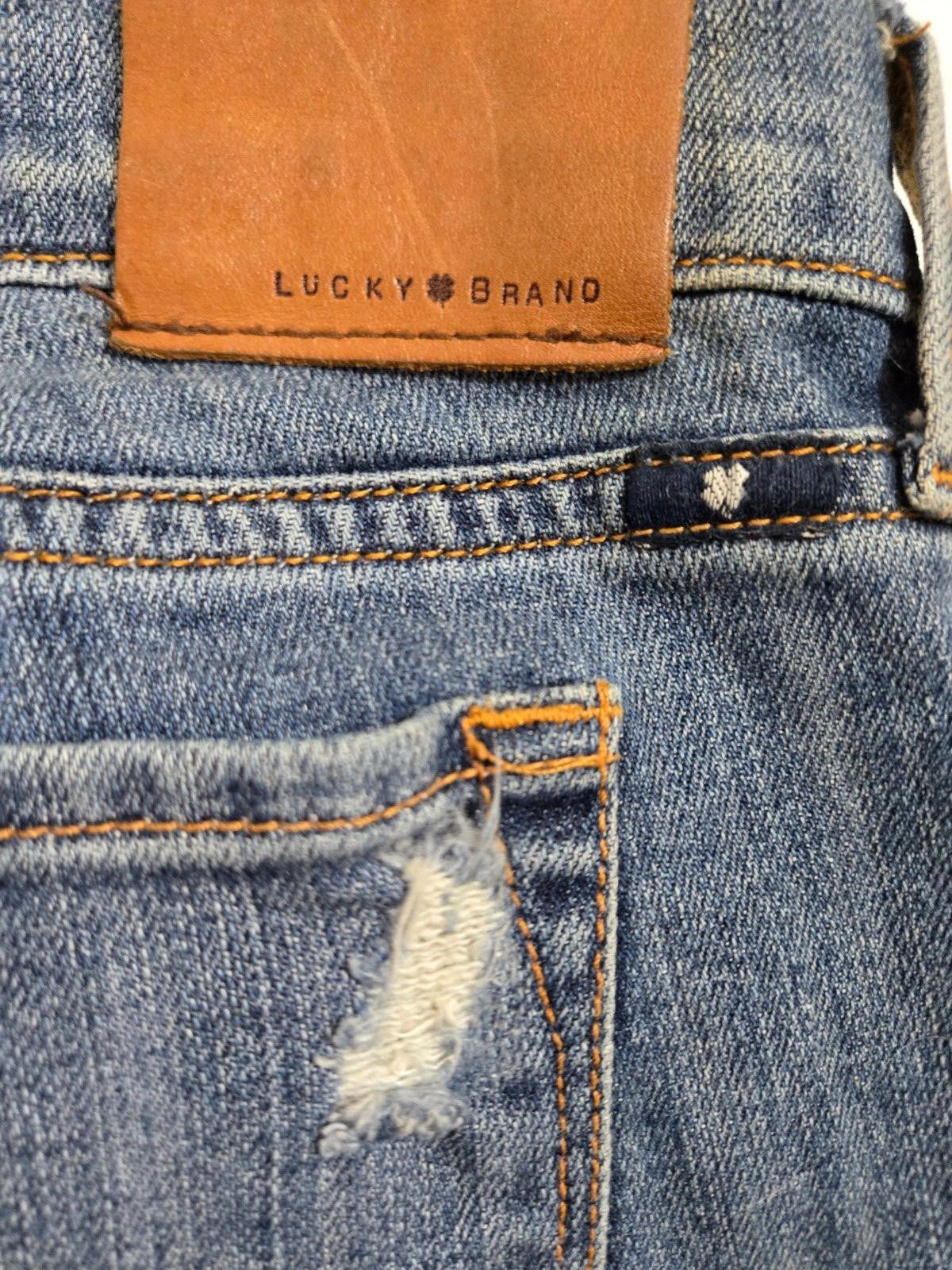 Designer Women's Lucky Jeans Charlie Skinny Distressed Denim 12/31 Size 34" / US 12 / IT 48 - 4 Thumbnail