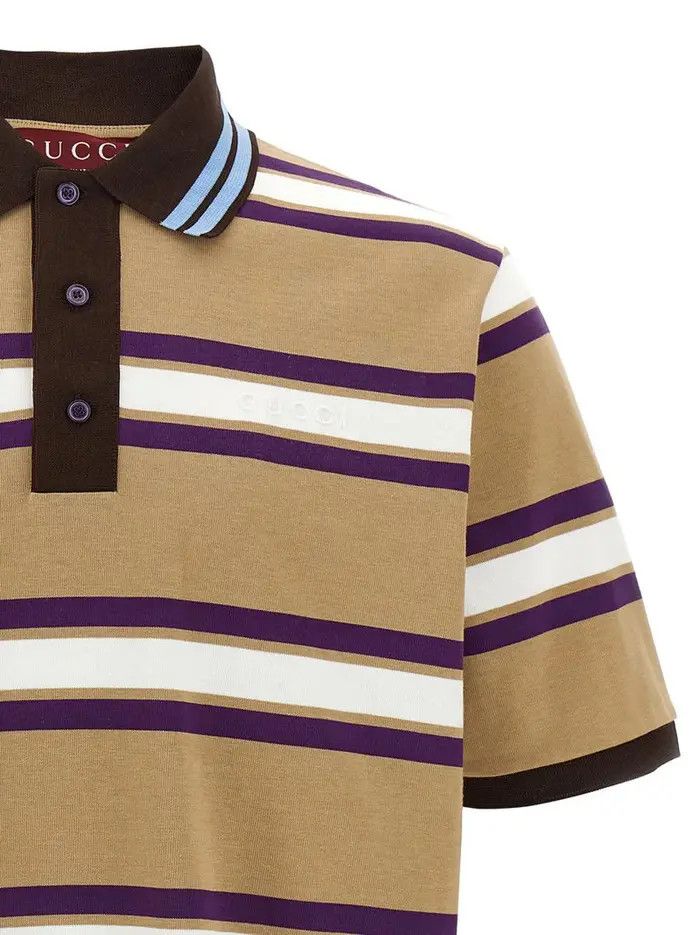 Gucci o1loc1c0226 824338 Jersey Logo Polo Shirt in Multicolor Size US XXL / EU 58 / 5 - 3 Thumbnail
