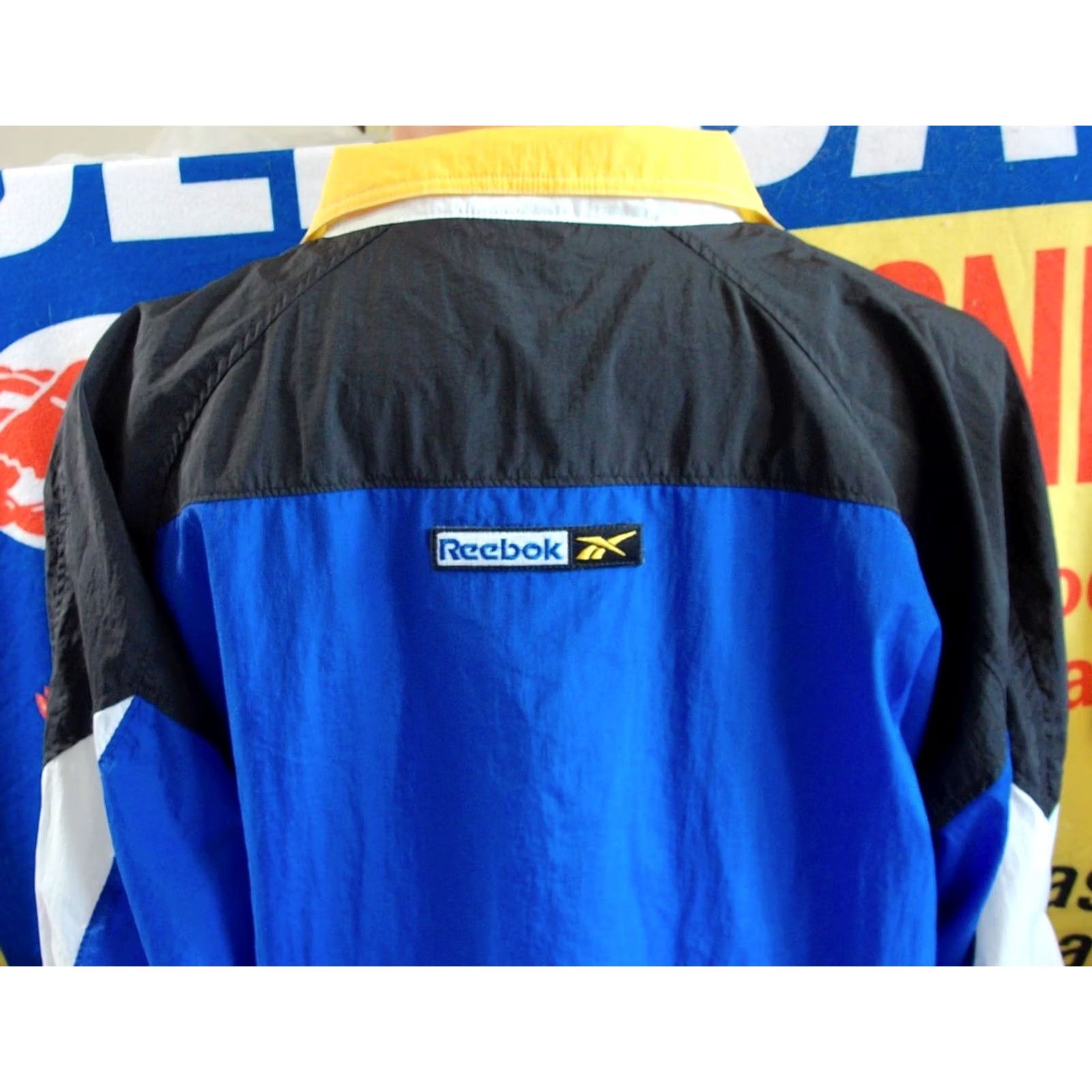 Reebok VINTAGE Reebok Track Jacket Windbreaker Full Zip Men Large Blue 90s Theme Running & Jogging Mens Size US L / EU 52-54 / 3 - 5 Thumbnail