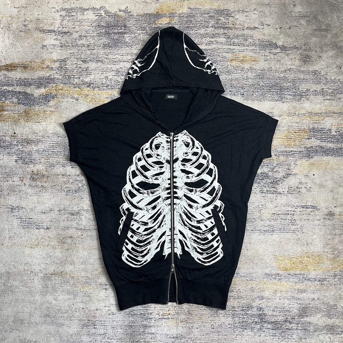 If Six Was Nine × Japanese Brand × Le Grande Bleu (L.G.B.) Y2k Rare Glad News skeleton zip hooodie Size US L / EU 52-54 / 3 - 4 Thumbnail