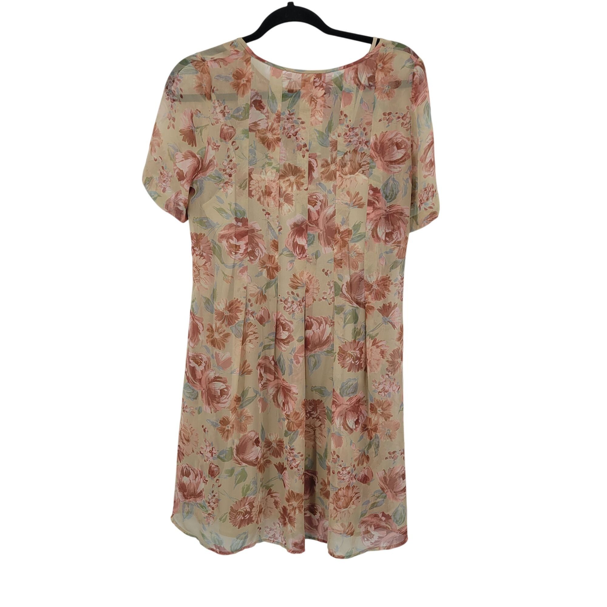 Laura Ashley Vtg Laura Ashley Sheer Floral Short-Sleeve Shift Dress Sz 4 Size S / US 4 / IT 40 - 8 Thumbnail