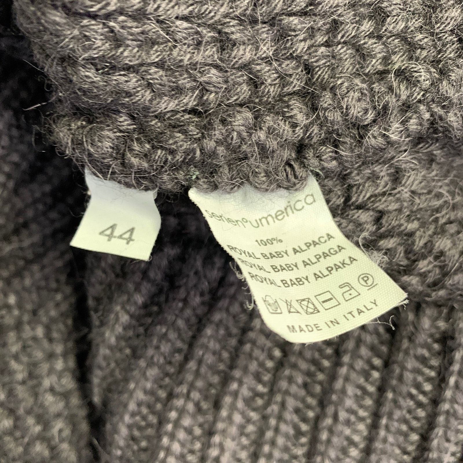 Other SERIENUMERICA 8 Black Baby Alpaca Knit Crew Neck Sweater Size M / US 6-8 / IT 42-44 - 5 Thumbnail